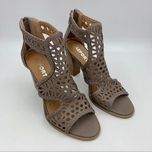 Report Lattice Heeled Sandals NWOT